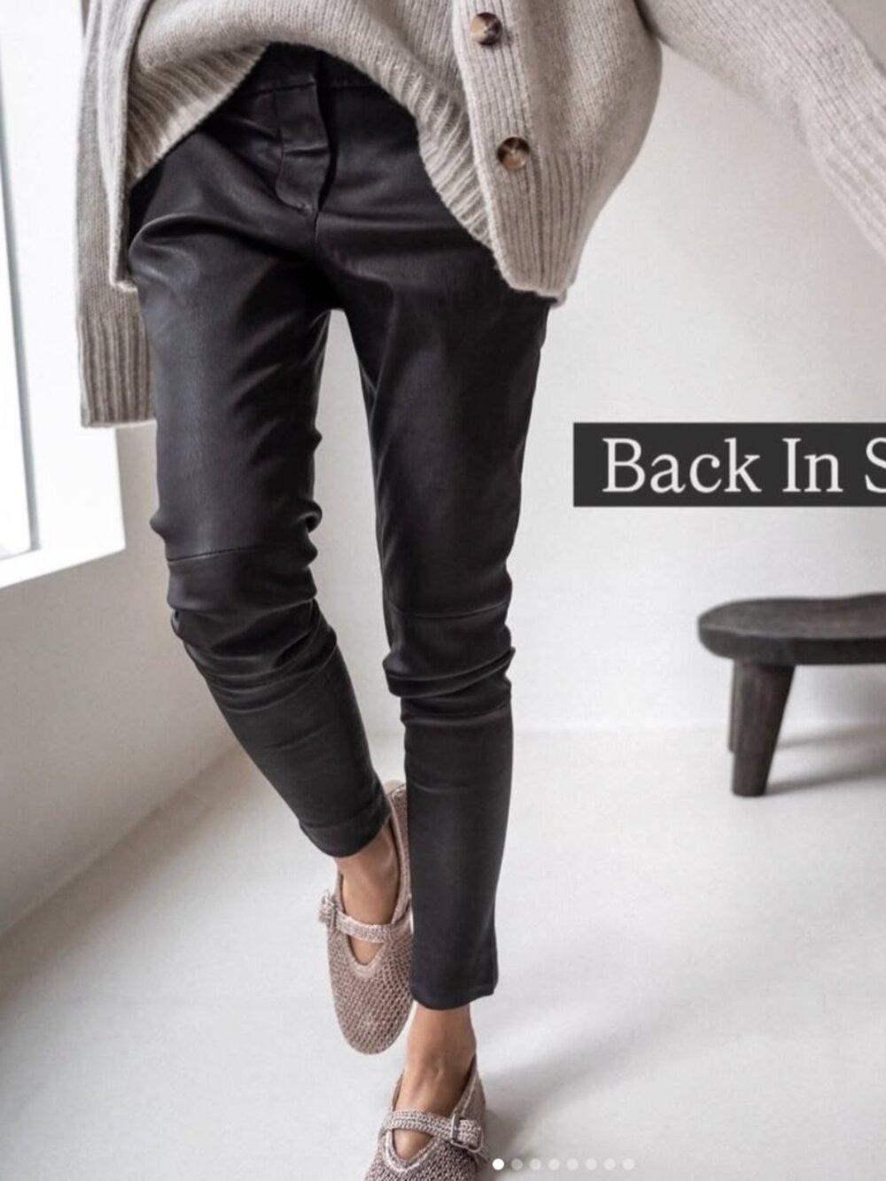 Leather Boyfriend Pant
